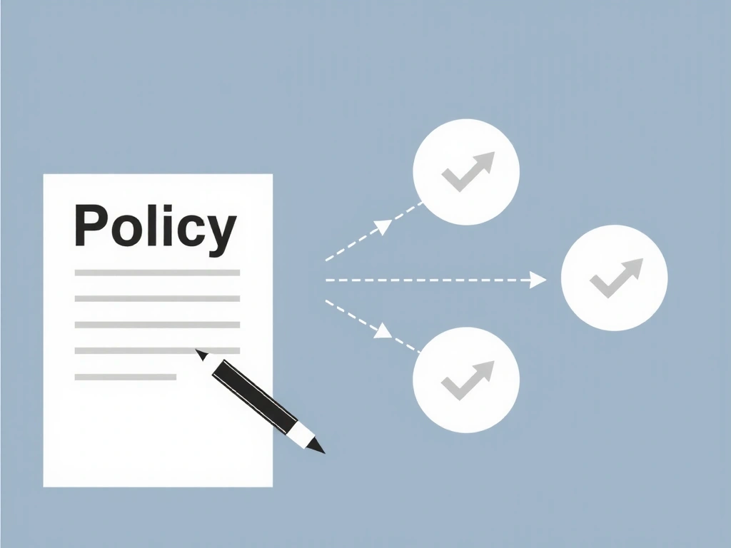 Ilustrație a unui document cu un creion și săgeți indicând actualizări