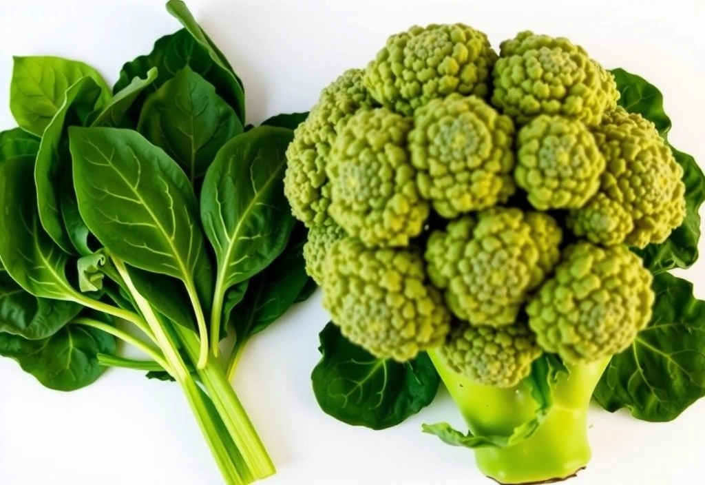 Broccoli și spanac, surse bogate de Vitamina K.